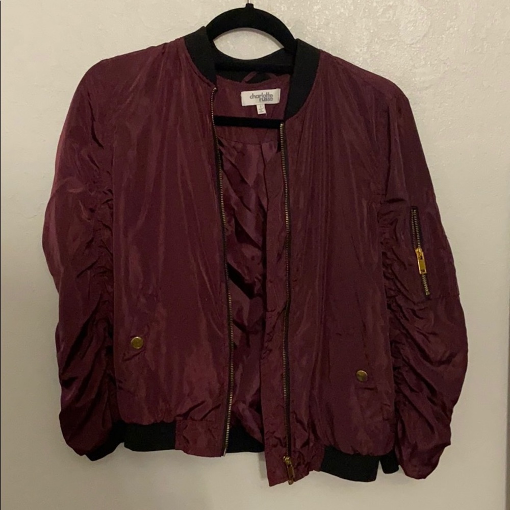 Burgundy / Maroon bomber jacket